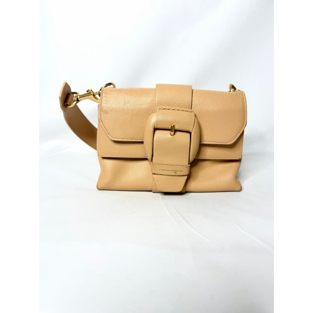 Oroton Frida Soft Leather Mini Satchel in Mango